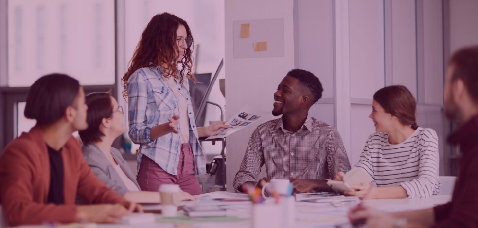 People meeting at a table in work environment
