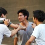 3 teens in a physical altercation