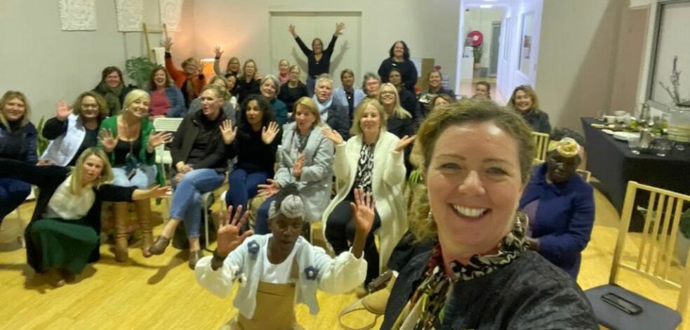 The members and presenter for the Rockingham and Kwiana MHPN network meeting gathered around for a group photo